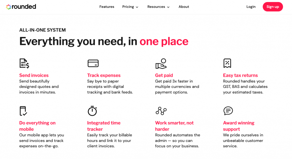 Rounded accounting software differentiators