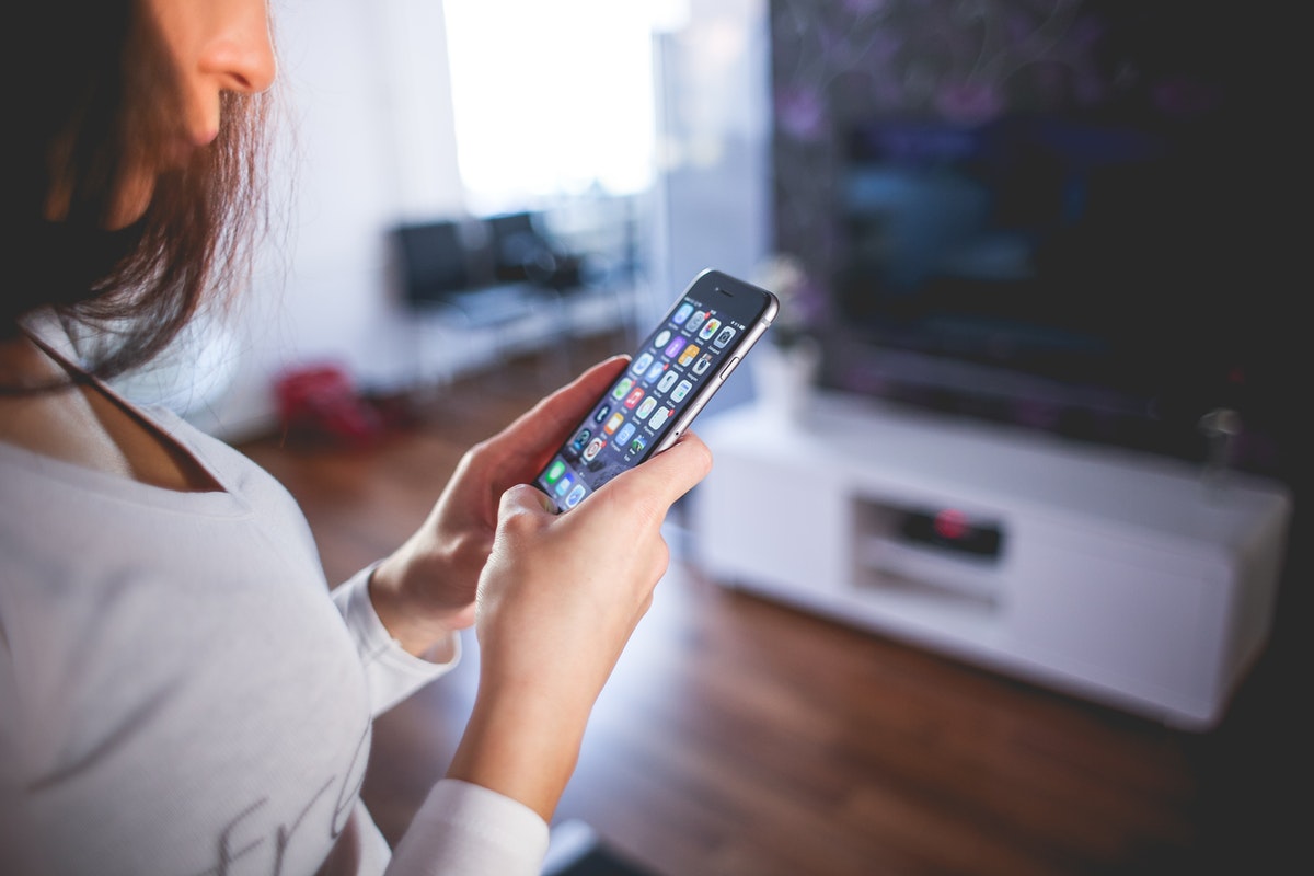 using social media on phone